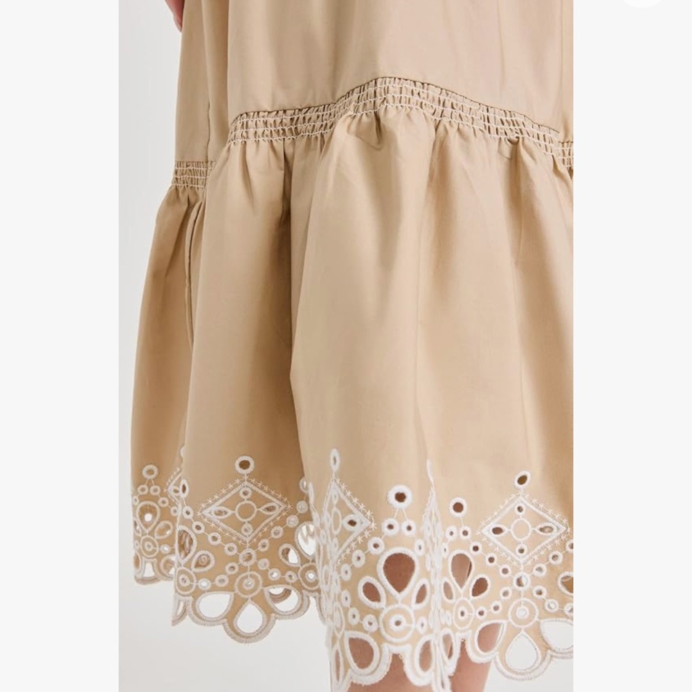 Veronica Beard Amaia Eyelet Combo Dress NWT - Picture 4 of 9